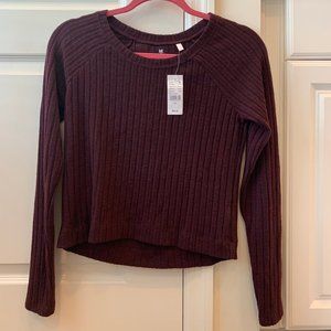 NWT Burgundy Crop Sweater Pacsun Me to We